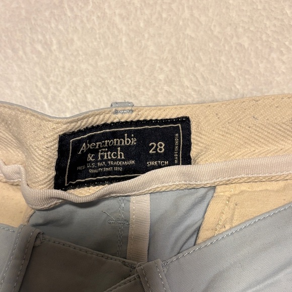 Abercrombie & Fitch Light Blue Men's Flat Front Shorts - Picture 2 of 3